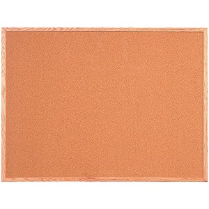 4 x 3' Cork Board with Oak Frame - 1 EACH