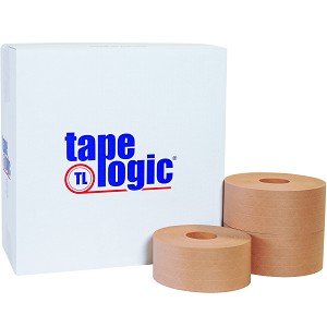 70mm x 375' Kraft Tape Logic? #7000 Reinforced Water Activated Tape - 8 PER CASE