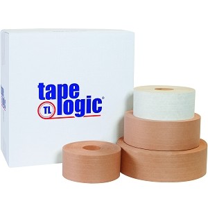 72mm x 375' White Tape Logic? #7200 Reinforced Water Activated Tape - 8 PER CASE