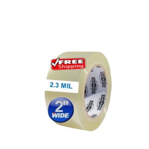 2'' x 110yd Dura Tape Clear 2.3mil Acrylic Carton Sealing Tape 10 rolls
