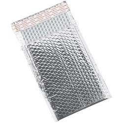 7 1/2 x 11'' SILVER Glamour Bubble Mailers 72ct