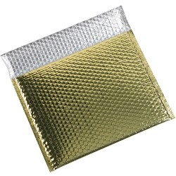 13 3/4 x 11'' GOLD Glamour Bubble Mailers 48ct
